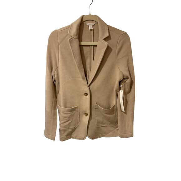 CASLON Tan Blazer Size XS NEW WITH TAGS NWT Beige Tan Khaki Spring Summer Coat - Picture 1 of 7